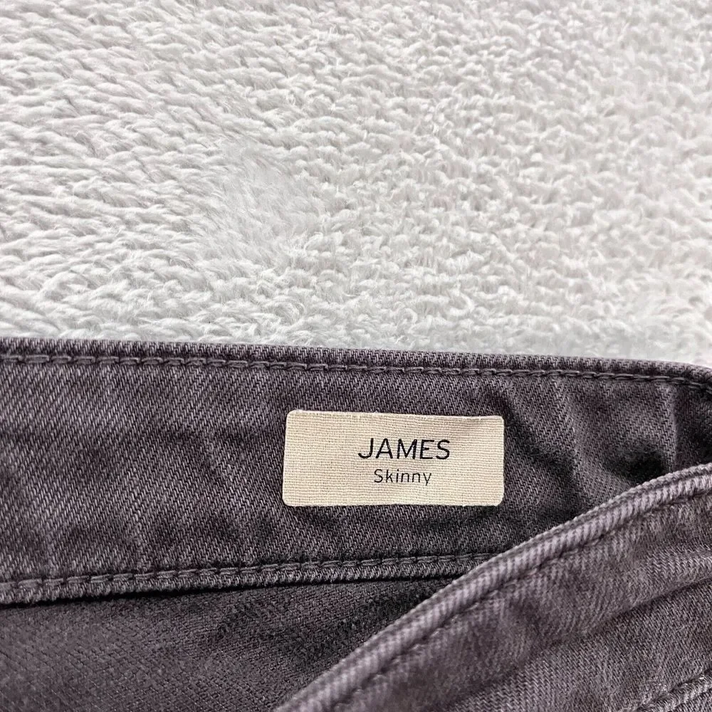 Mavi James Skinny Jeans Mens 31x32* Gray Denim Stretch‎ Flat Front Low Rise